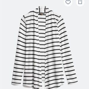 41 Hawthorn Black and White Striped Cardigan